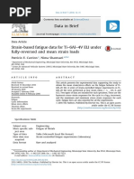 Strain-based Fatigue Data for Ti-6Al-4V ELI Under