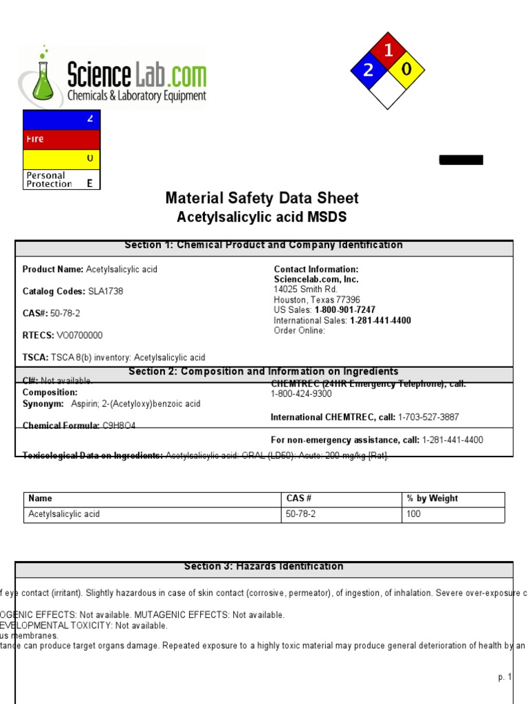 Acetylsalicylic Acid PDF Toxicity Water