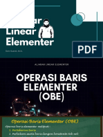 Operasi Baris Elementer (OBE