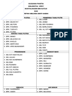 Susunan Panitia Walimatul Ursy Mustolihudin Bin Sutijo DAN Retno Melinda Binti Saidin Penerima Tamu Putra Penerima Tamu Putri