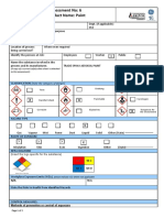 COSHH Risk Assessment No: 6 Substance/Product Name: Paint: State The Category of Danger