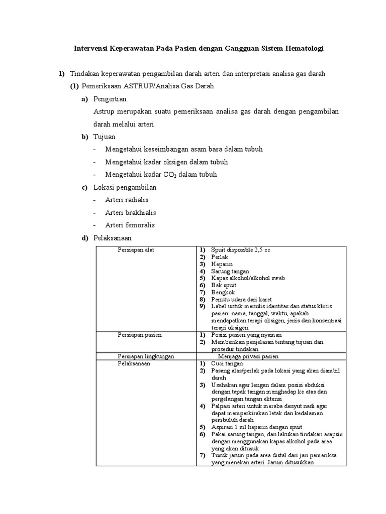 Intervensi Keperawatan Hematologi Pdf