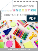 Lets Get Ready For Kindegarten FREE Printable Resources PDF