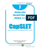 English Quarter 1 WEEK 3.1: Capsulized Self-Learning Empowerment Toolkit