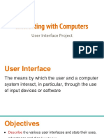 Interacting With Computers: User Interface Project