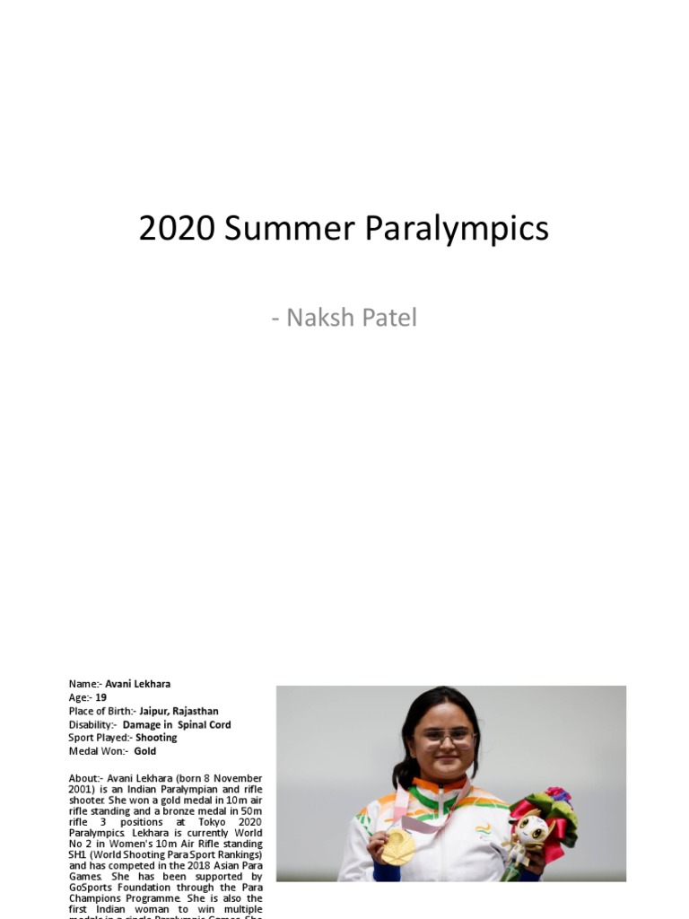 2020 Summer Paralympics | PDF | Paralympic Games | Sports