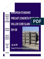 European Standard Precast Concrete Products Hollow Core Slabs EN1168