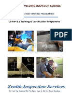 Cswip-3.1 Welding Inspecor Course: CSWIP-3.1 Training & Certification Programme