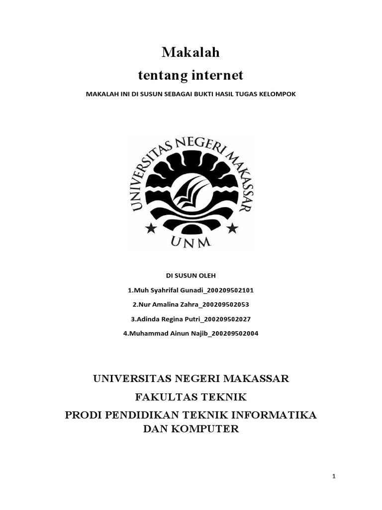 Makalah Kelompok 9 Tentang Internet | PDF