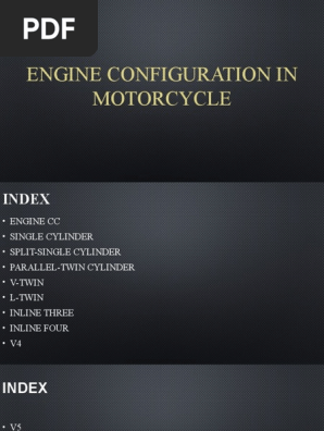 engine configuration in motorcycle