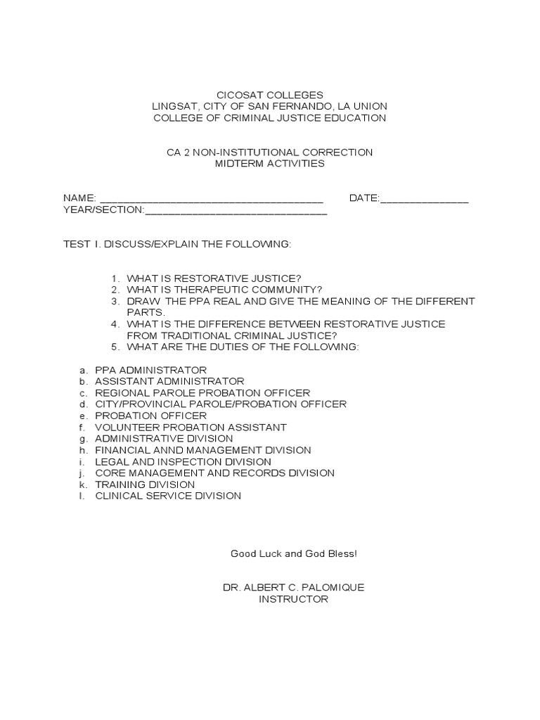Ca 2 Midterm Act | PDF | Social Science | Law