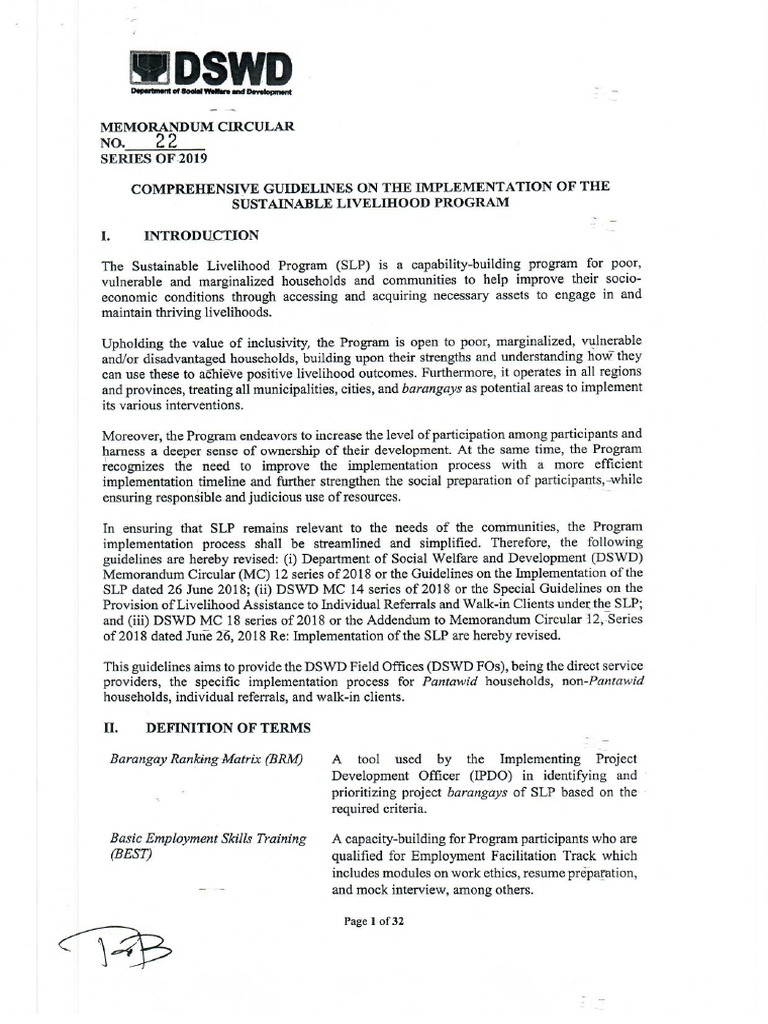 MC 22 Comprehensive Guidelines On The Implementation of The Sustainable ...