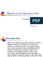 Objectives of A Business Firm
