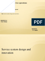Service system design and innovation process