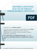 4 LG Organicismul Lingvistic. Humboldt