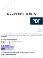 12-2 Conditional Probability: Hubarth Algebra II