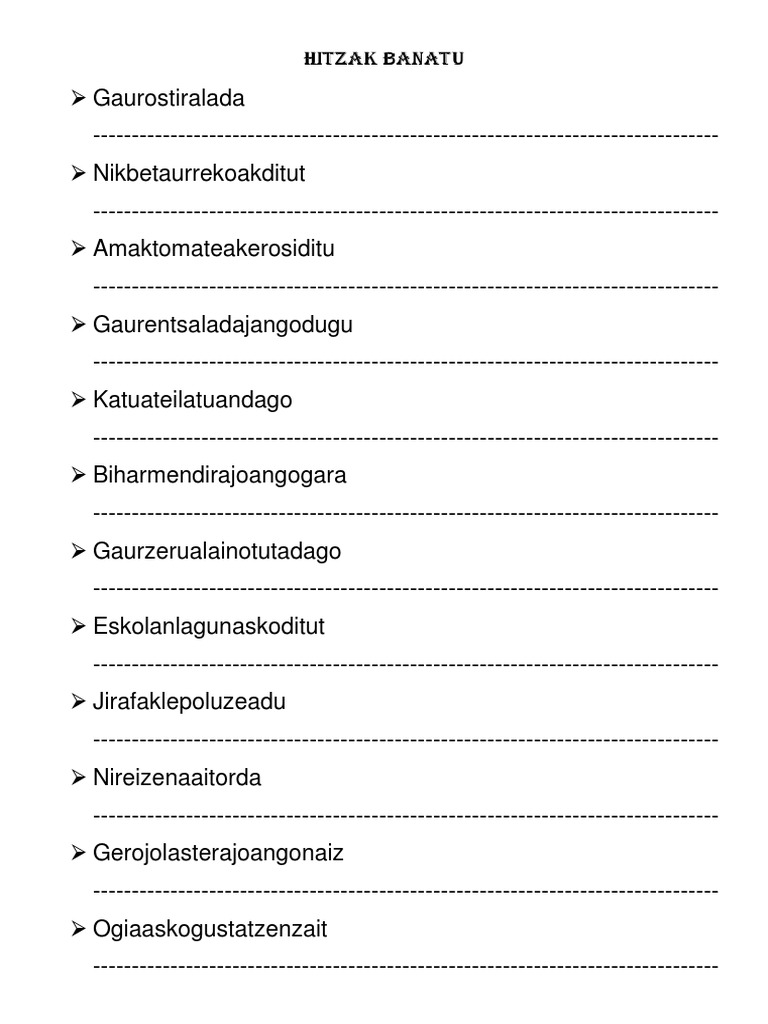 Hitzak Banatu Ii | PDF