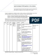 BSBWHS302 Apply Knowledge of WHS Legislation in The Workplace TAP