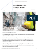 Duties & Responsibilities of A Construction Safety Officer
