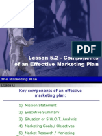 Lesson 5.2 - Slides-Marketing Plan Components