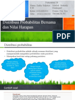 Enthy - PPT - Pertemuan 18 - Distribusi Probabilitas Bersama Dan Nilai Harapan - 04SAKK001