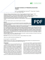 High Mortality and Antimicrobial Resistance of Klebsiella Pneumoniae Bacteremia in Northern Taiwan