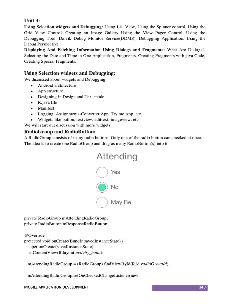 MAD Unit - 3 | PDF | Method (Computer Programming) | Android (Operating ...