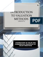To Valuation Methods: (GROUP 1)
