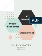 Macro Economics Assignment: VI Semester