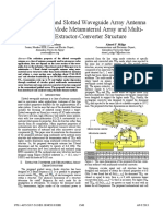 Compact C-Band Slotted Waveguide Array Antenna Using Multi-Mode Metamaterial Array and Multi-Mode Extractor-Converter Structure