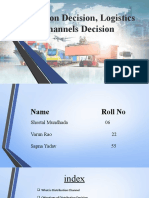 Distribution Decision, Logistics & Channels Decision