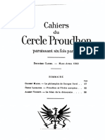 Cahiers Du Cercle Proudhon - Cahier 2