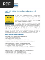 Oracle 1Z0-888 Certification Sample Questions and Answers