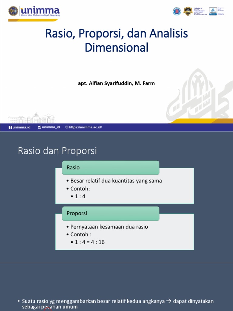 Rasio dan Proporsi dalam Farmasi | PDF