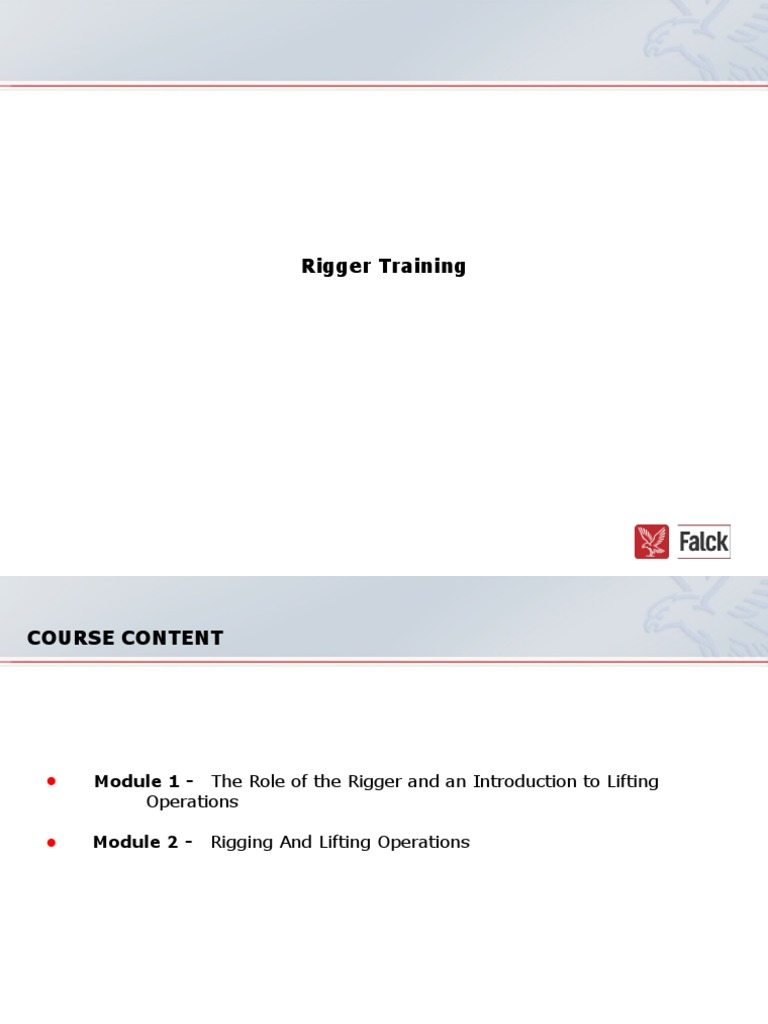 OPITO Rigger Training Overview | PDF | Manufactured Goods