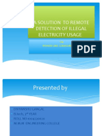 A Solution To Remote Detection of Illegal Electricity Usage