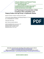 Anthropometric and Physiological Soccer Position Level Review 2017