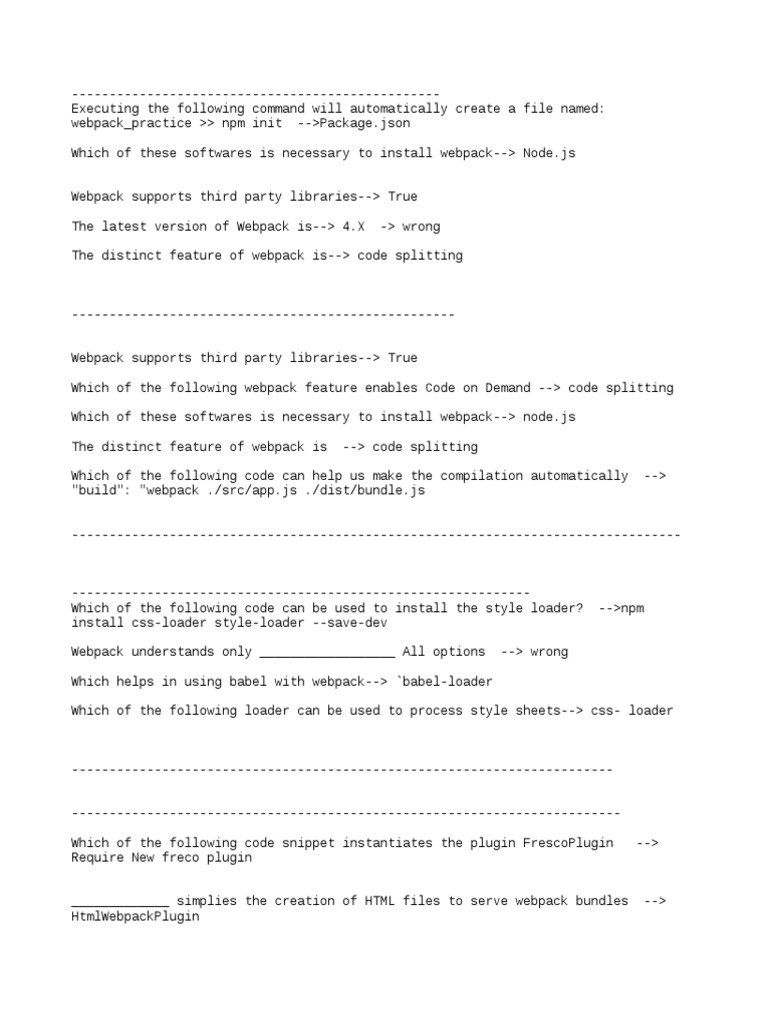 Webpack Essentials: Features & Installation | PDF | Software ...