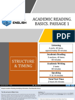 Academic Reading. Basics. Passage 1