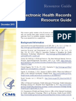 Electronic Health Records Resource Guide Resource Guide: December 2015