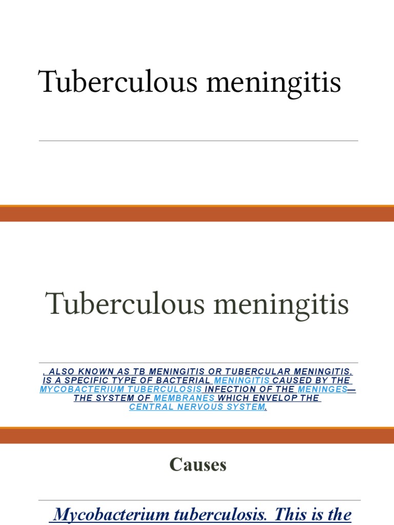 Understanding Tuberculous Meningitis | PDF | Tuberculosis | Meningitis