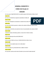 General Chemistry 2 Problems and Solutions