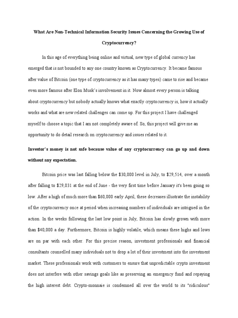 Crypto Risks for New Investors | PDF | Cryptocurrency | Taxes