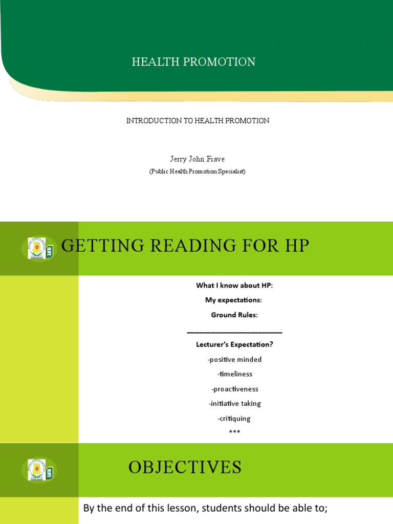 Introduction To Health Promotion Concepts Pdf Health Promotion