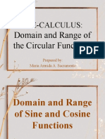 Pre-Calculus:: Domain and Range of The Circular Functions