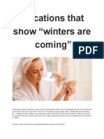Indications That Show "Winter Is Coming"