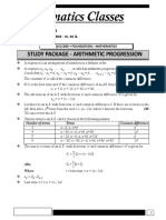 Mathematics Classes: Study Package - Arithmetic Progression