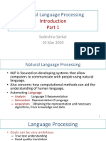 Natural Language Processing: Sudeshna Sarkar 10 Mar 2020