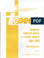 GROS, 1990, Burguesia industrial gaucha e o estado nacional 1964-1978