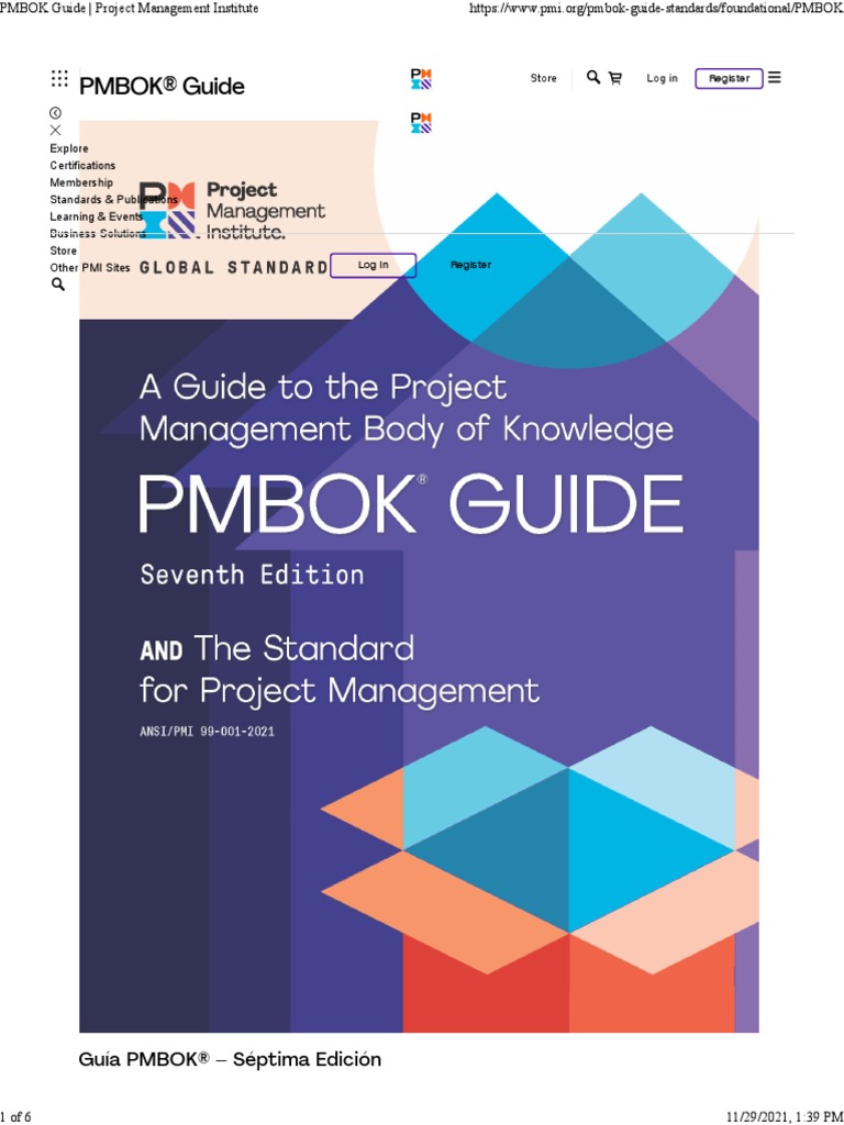 PMBOK - Website | PDF | Gestión de proyectos | Proyectos